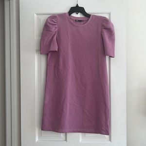 Zara Purple Puff Sleeve Dress NWT